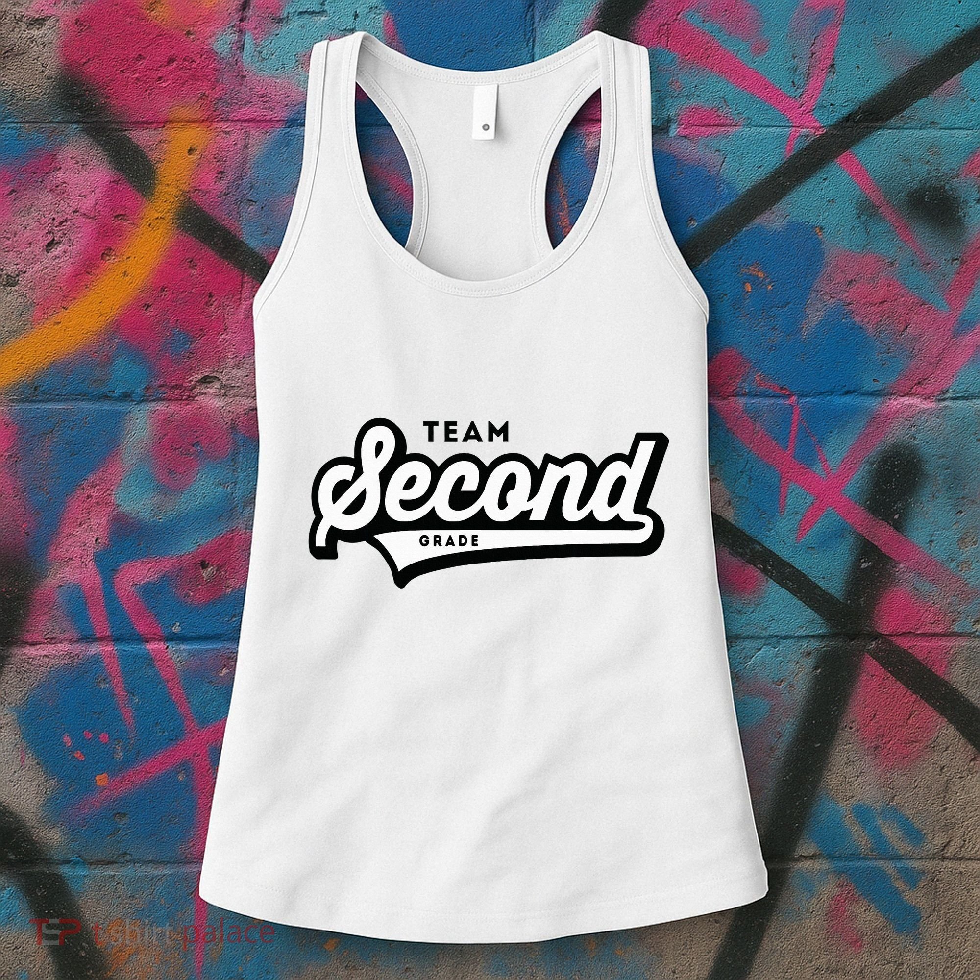 2nd Grade Team School Teacher Second Baseball Style Women's Tank Top