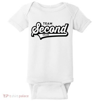 2nd Grade Team School Teacher Second Baseball Style Baby Bodysuit