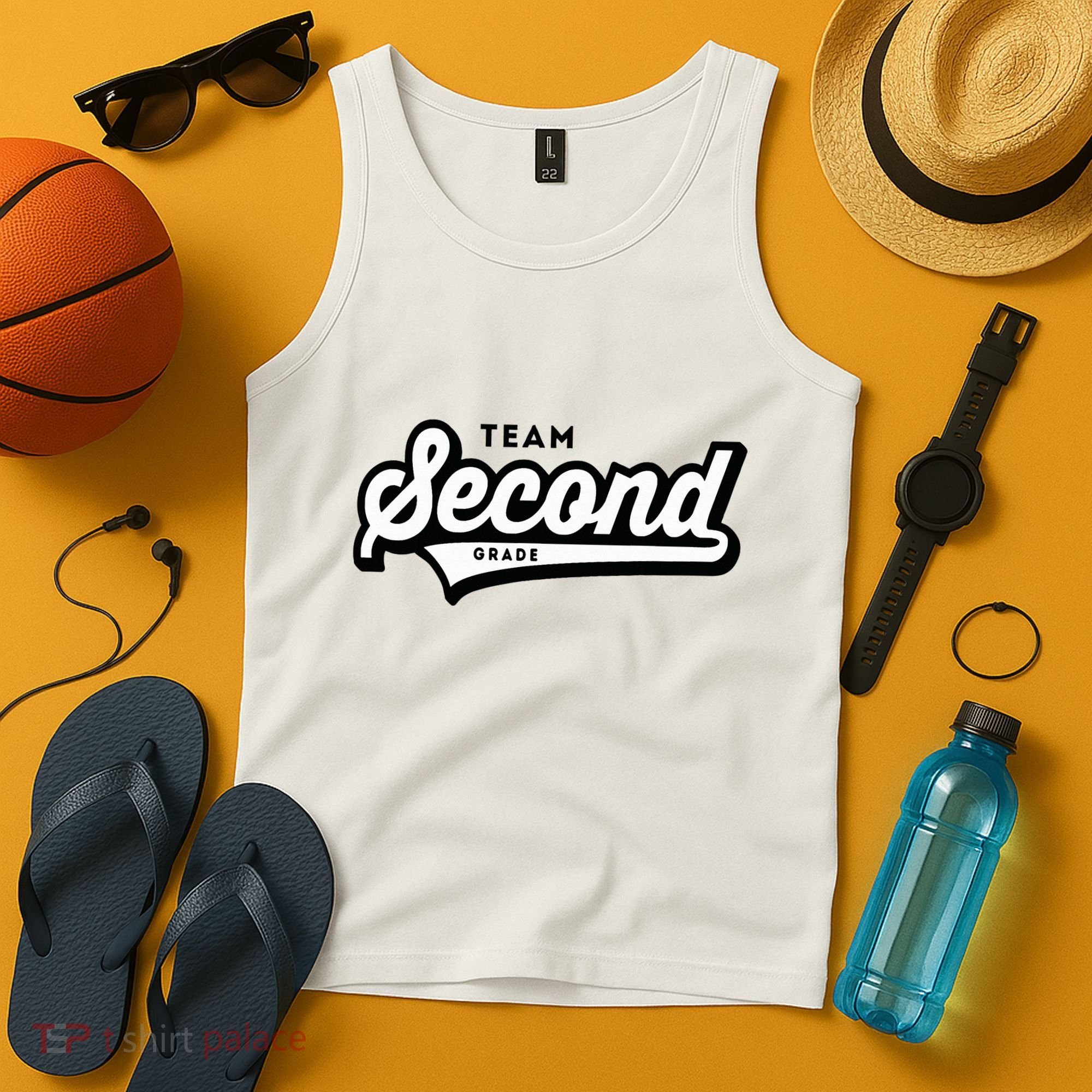 2nd Grade Team School Teacher Second Baseball Style Tank Top