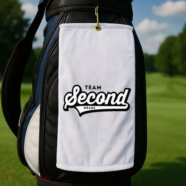 2nd Grade Team School Teacher Second Baseball Style Golf Towel