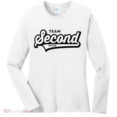 2nd Grade Team School Teacher Second Baseball Style Women's Long Sleeve Shirt