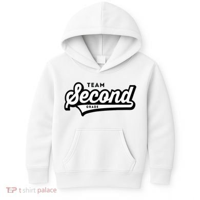 2nd Grade Team School Teacher Second Baseball Style Kids Hoodie