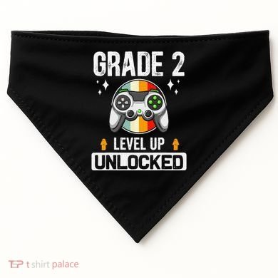 2nd Grade Unlocked Level Up Back To School Second Grade USA-Made Doggie Bandana