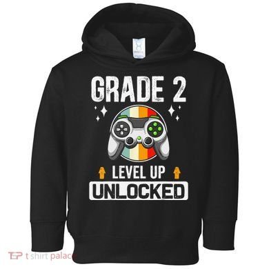 2nd Grade Unlocked Level Up Back To School Second Grade Toddler Hoodie