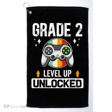 2nd Grade Unlocked Level Up Back To School Second Grade Golf Towel
