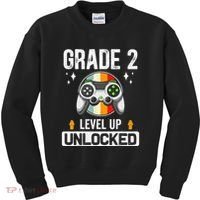 2nd Grade Unlocked Level Up Back To School Second Grade Kids Sweatshirt thumb 0