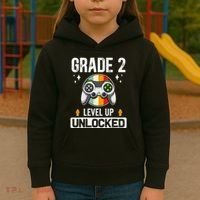 2nd Grade Unlocked Level Up Back To School Second Grade Kids Hoodie thumb 3