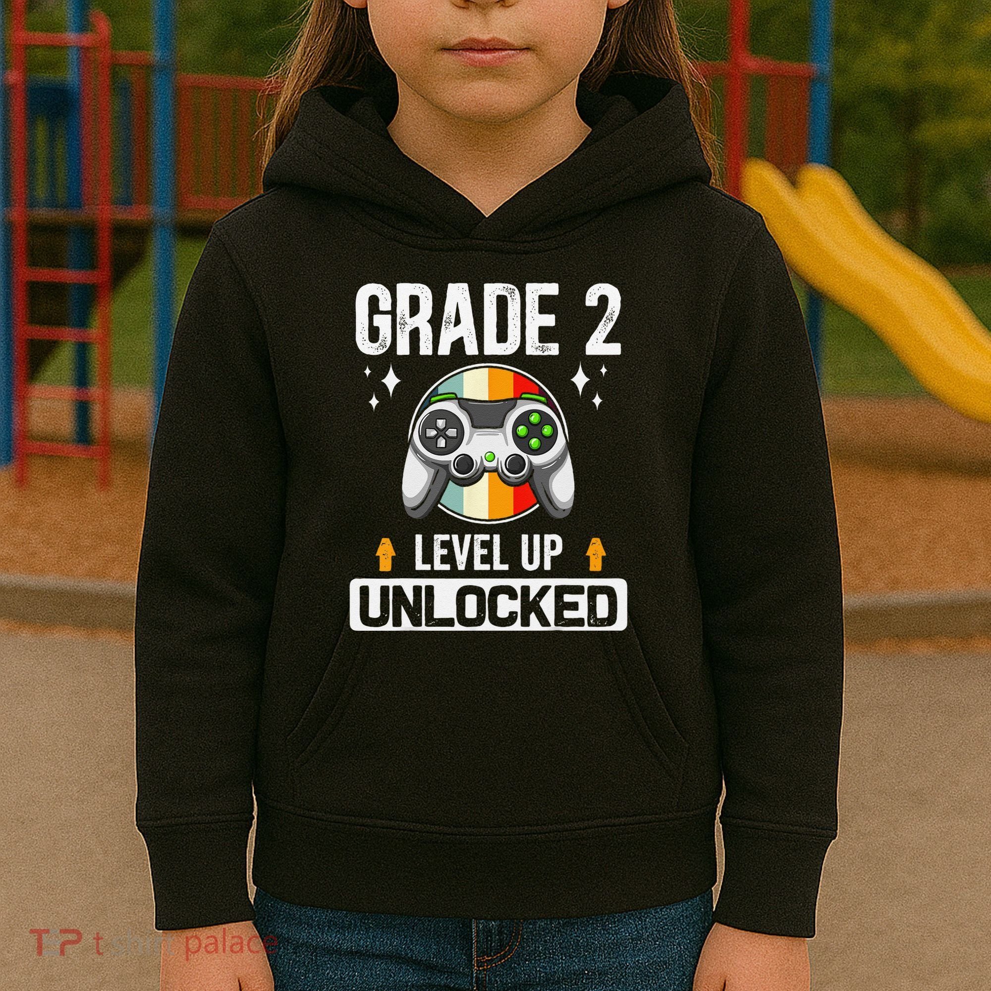 2nd Grade Unlocked Level Up Back To School Second Grade Kids Hoodie