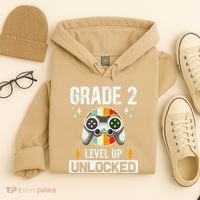 2nd Grade Unlocked Level Up Back To School Second Grade Hoodie thumb 4