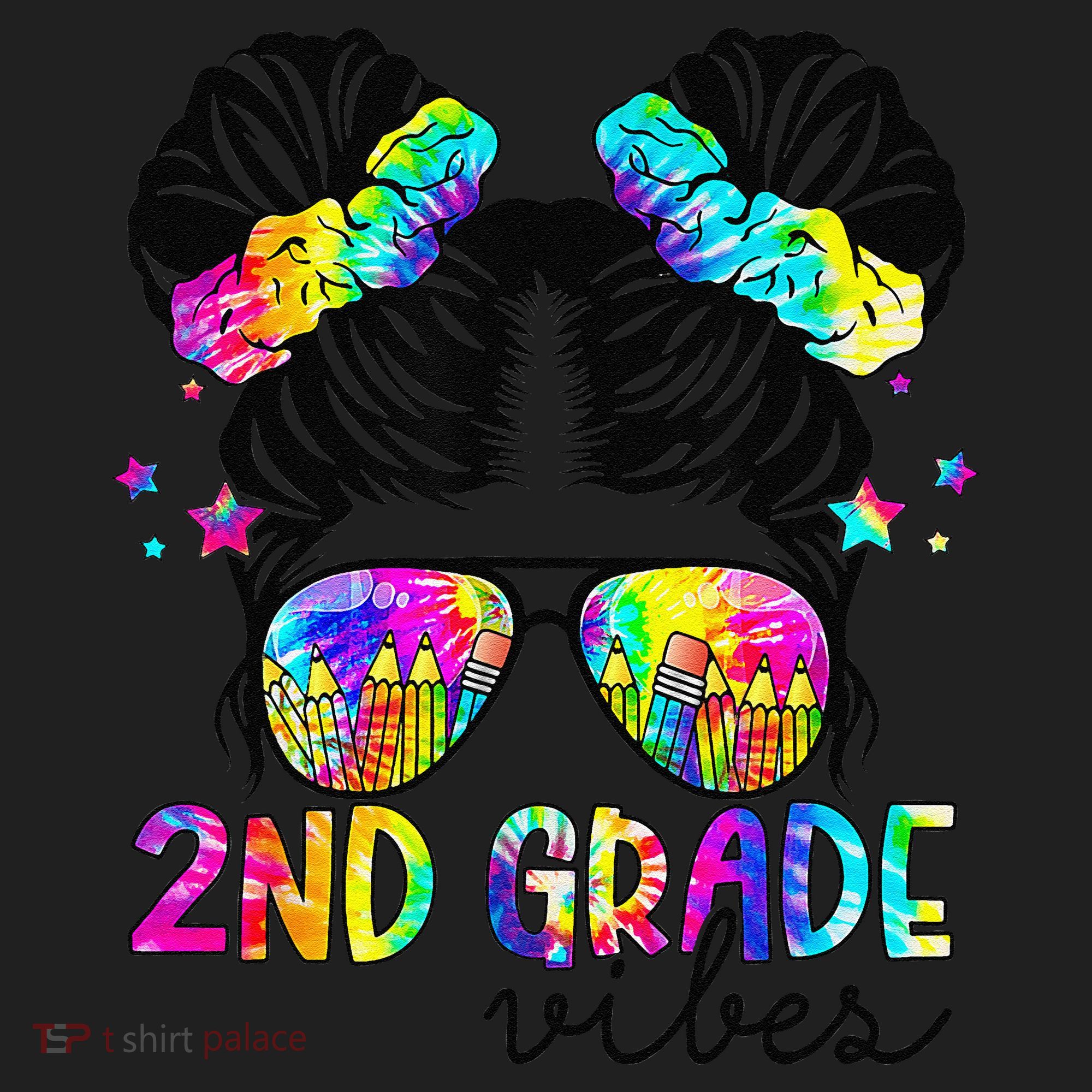 2nd Grade Vibes Messy Bun Team Second Grade Back To School Women's Sweatshirt