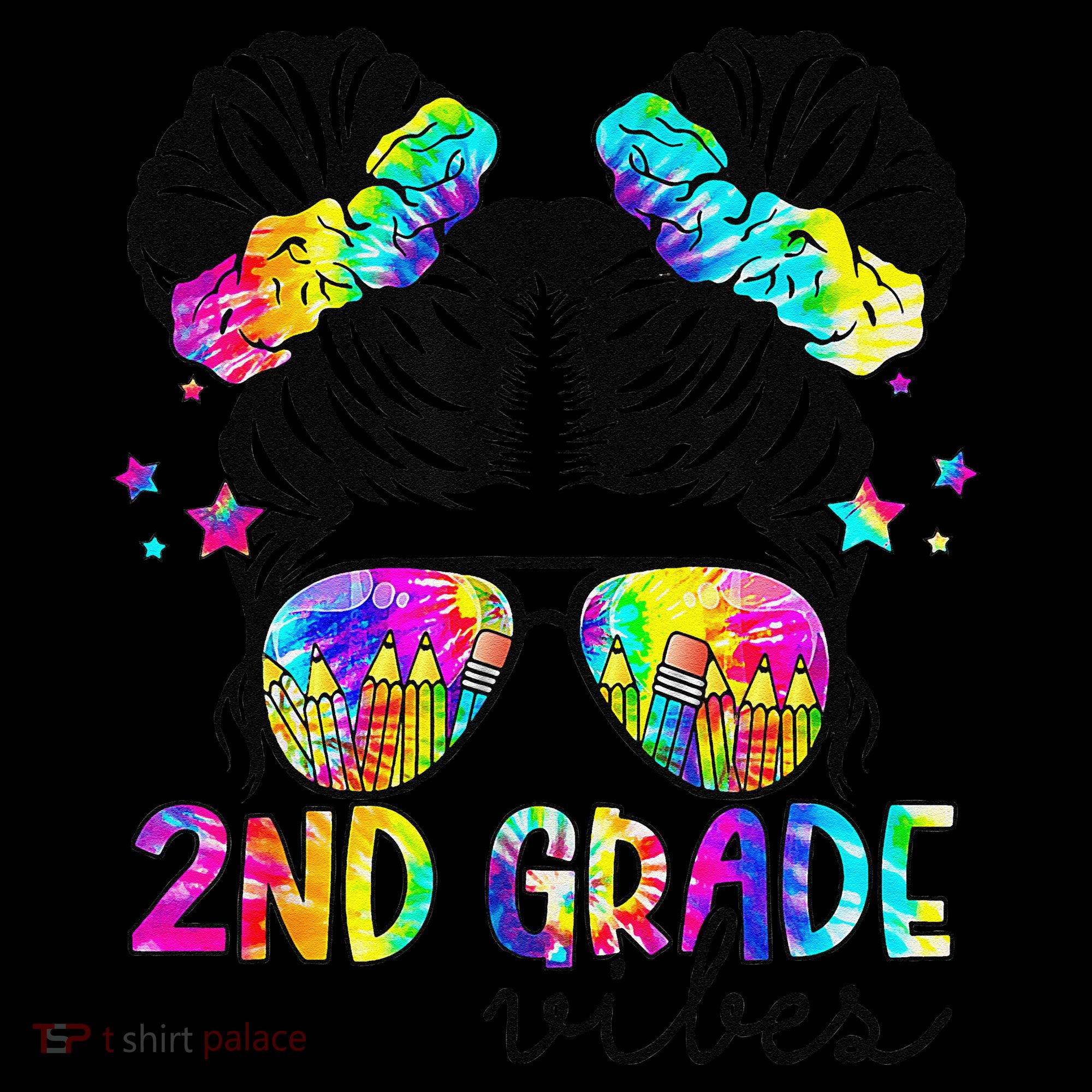 2nd Grade Vibes Messy Bun Team Second Grade Back To School Coaster