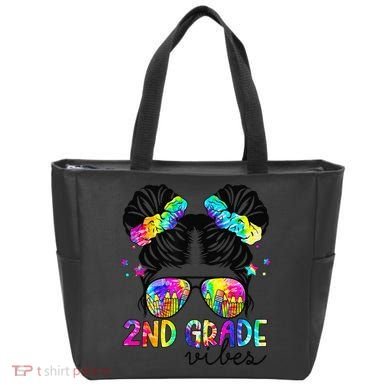2nd Grade Vibes Messy Bun Team Second Grade Back To School Tote Bag
