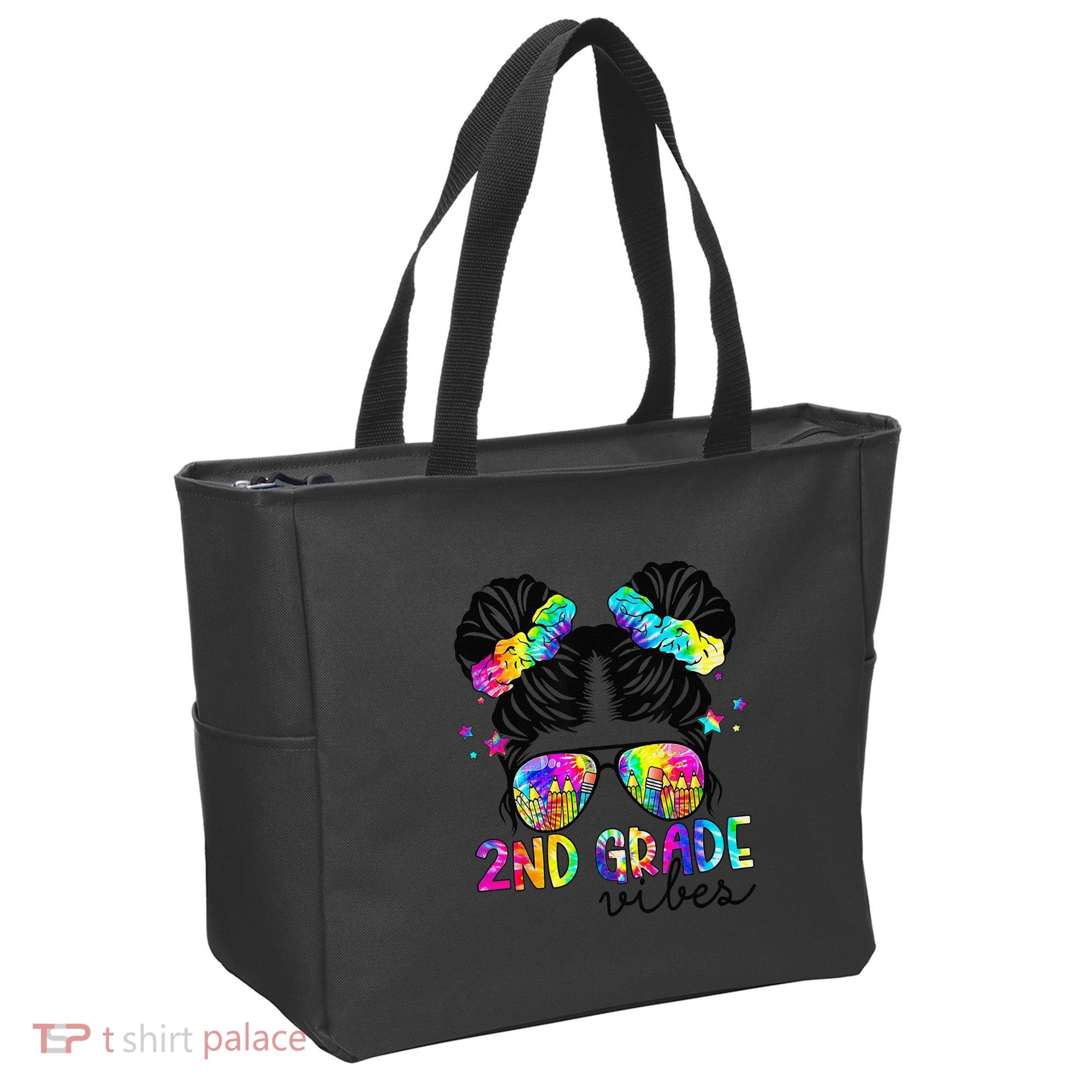 2nd Grade Vibes Messy Bun Team Second Grade Back To School Tote Bag
