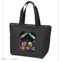 2nd Grade Vibes Messy Bun Team Second Grade Back To School Tote Bag thumb 3