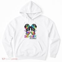 2nd Grade Vibes Messy Bun Team Second Grade Back To School Hoodie thumb 0