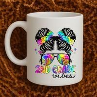 2nd Grade Vibes Messy Bun Team Second Grade Back To School Coffee Mug thumb 2