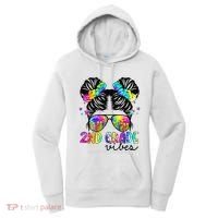 2nd Grade Vibes Messy Bun Team Second Grade Back To School Women's Hoodie thumb 0