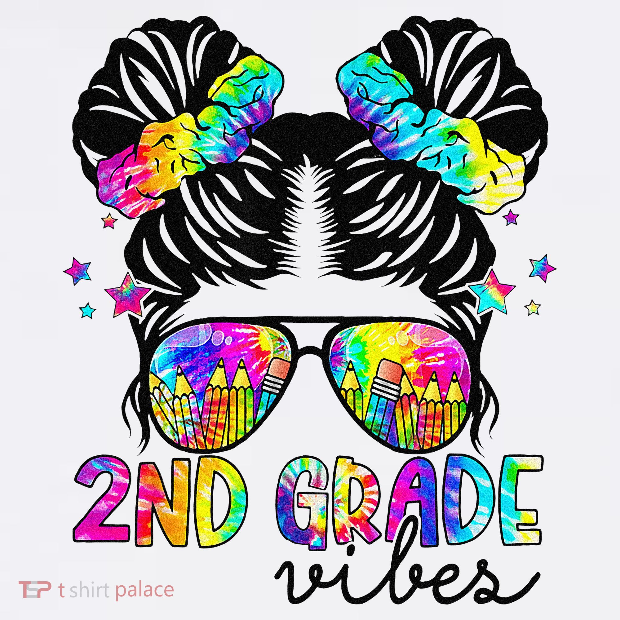 2nd Grade Vibes Messy Bun Team Second Grade Back To School Women's Hoodie