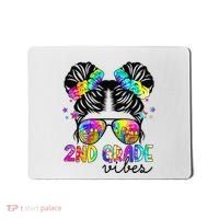 2nd Grade Vibes Messy Bun Team Second Grade Back To School Mousepad thumb 0