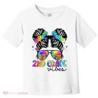 2nd Grade Vibes Messy Bun Team Second Grade Back To School Toddler T-Shirt thumb 0