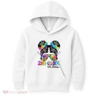 2nd Grade Vibes Messy Bun Team Second Grade Back To School Kids Hoodie thumb 0