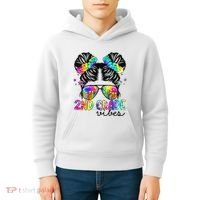 2nd Grade Vibes Messy Bun Team Second Grade Back To School Kids Hoodie thumb 4