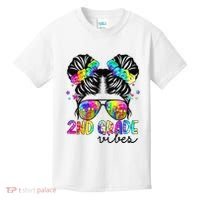 2nd Grade Vibes Messy Bun Team Second Grade Back To School Kids T-Shirt thumb 0