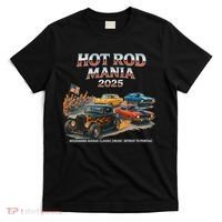 2025 Hot Rod Mania Cruise Woodward Ave Classic Cars T-Shirt thumb 0