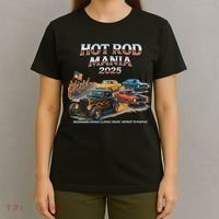 2025 Hot Rod Mania Cruise Woodward Ave Classic Cars T-Shirt thumb 4