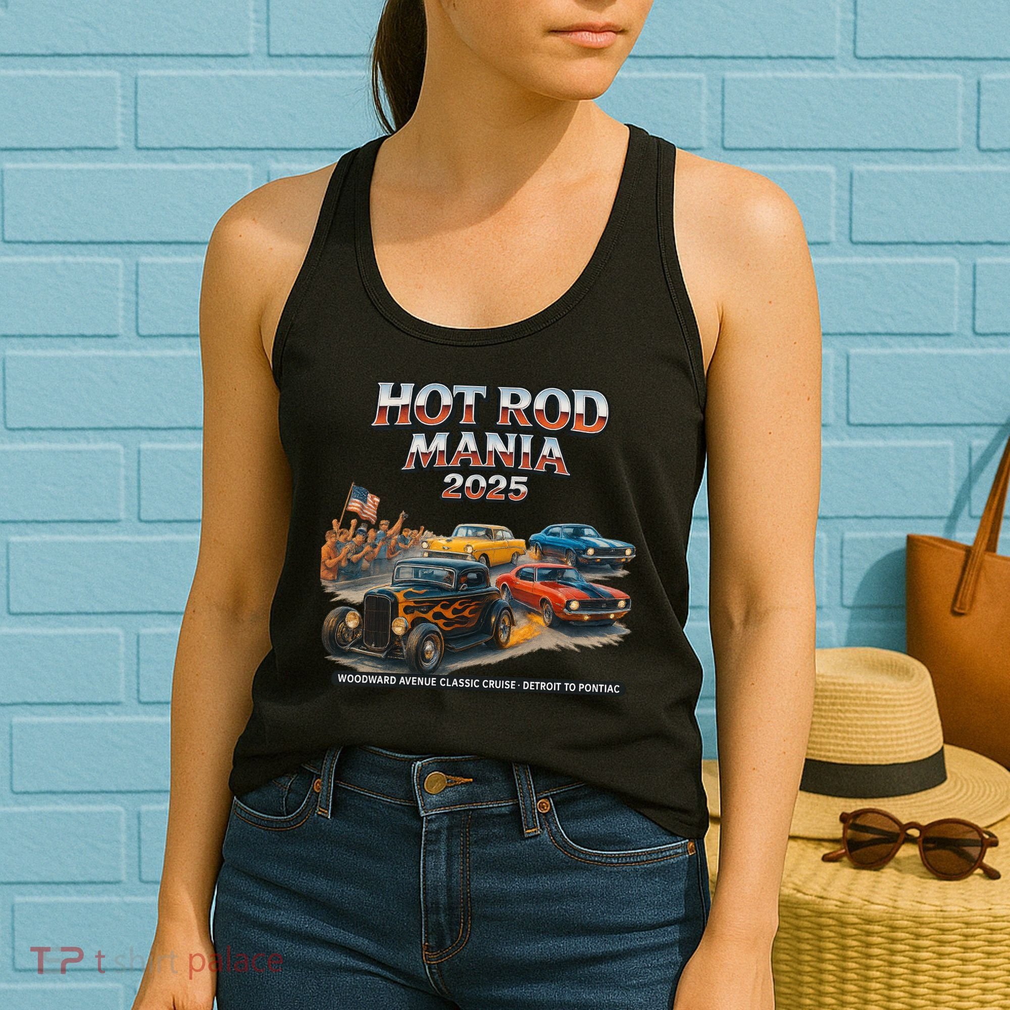 2025 Hot Rod Mania Cruise Woodward Ave Classic Cars Women's Tank Top