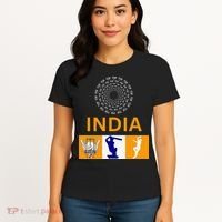 2024 India Cricket Jersey India Cricket In Usa Women's T-Shirt thumb 4