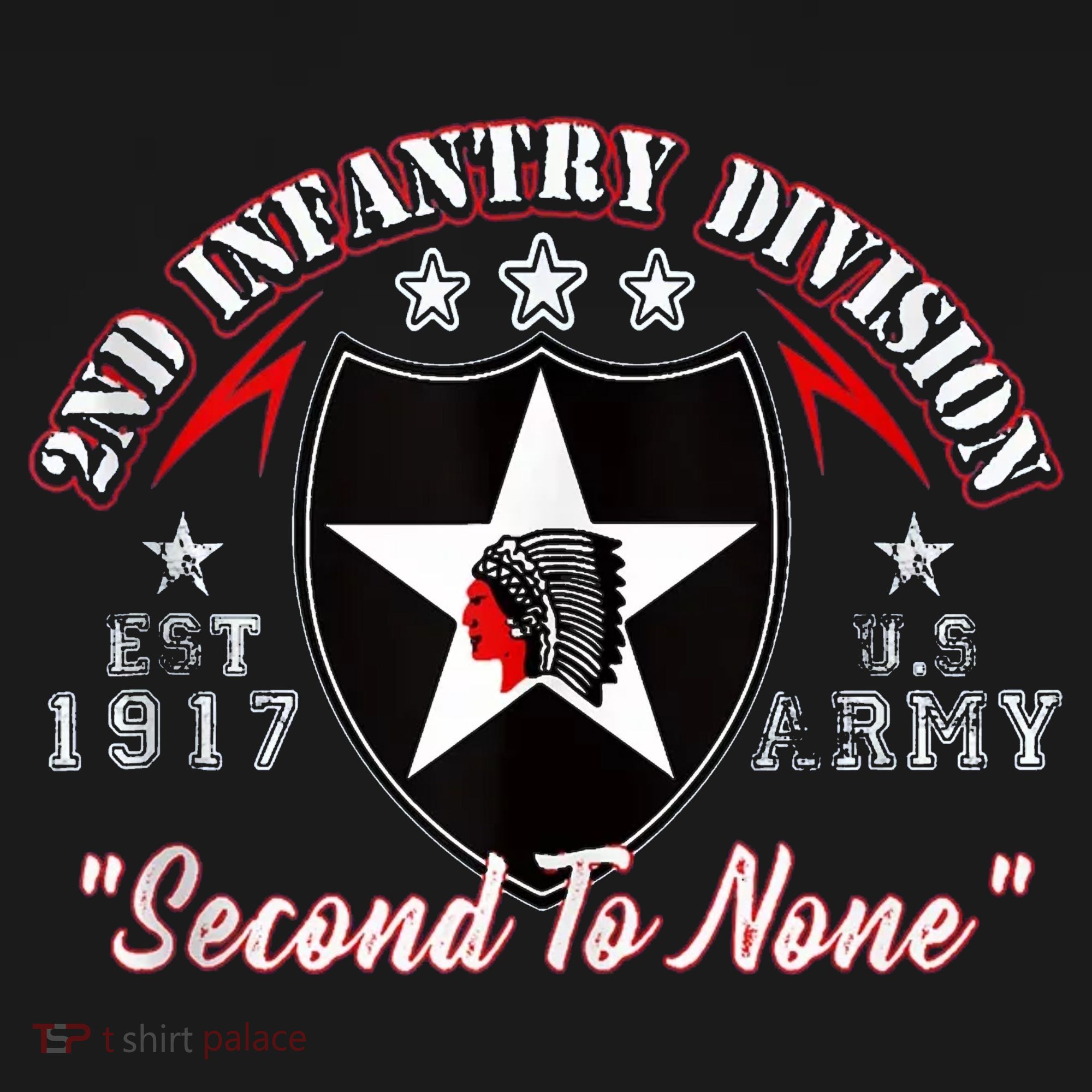 2nd Infantry Division Shirts Second To None USA-Made Doggie Bandana