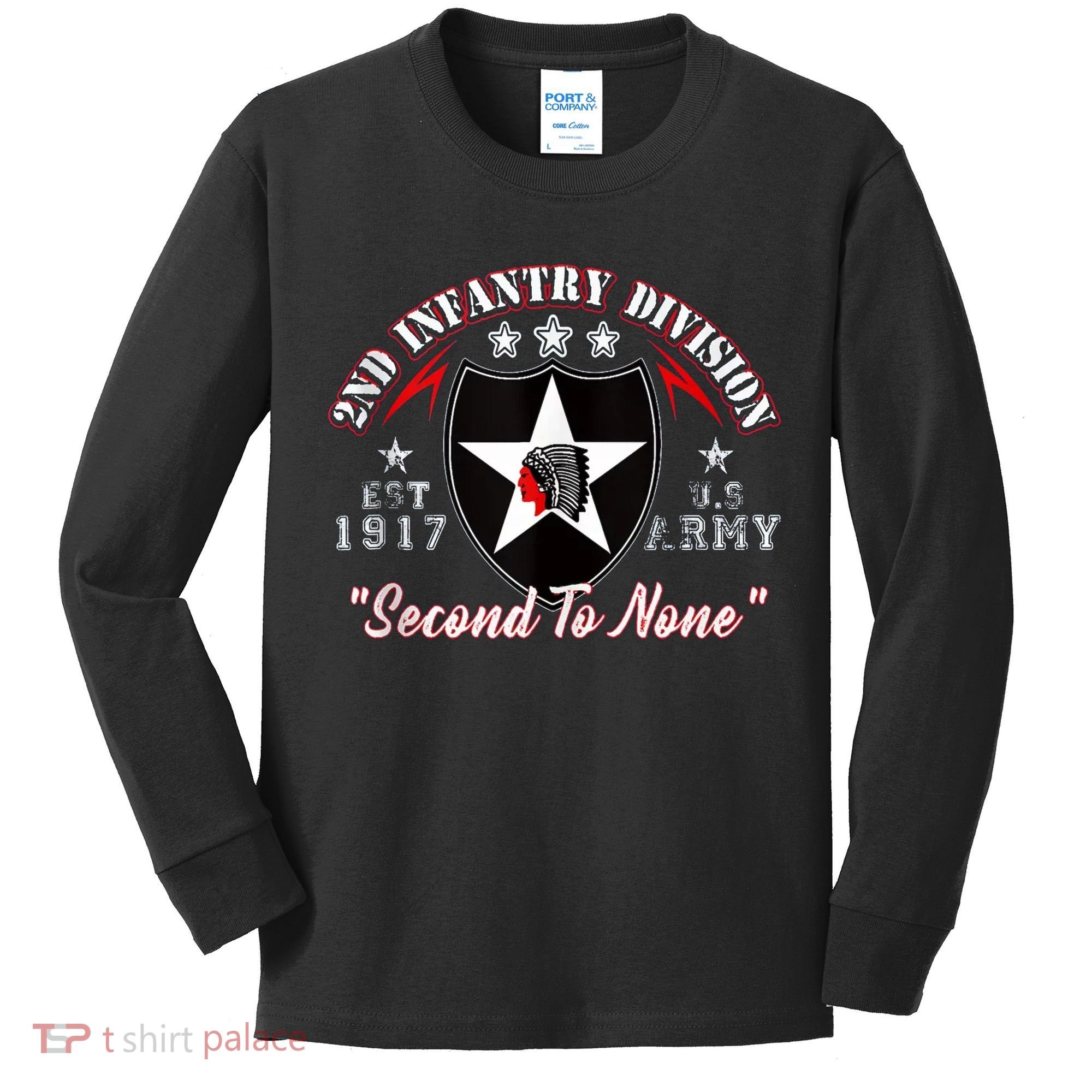 2nd Infantry Division Shirts Second To None Kids Long Sleeve Shirt