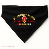 25th Infantry Division Vietnam War Veteran USA-Made Doggie Bandana thumb 0