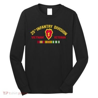 25th Infantry Division Vietnam War Veteran Long Sleeve Shirt