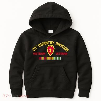 25th Infantry Division Vietnam War Veteran Kids Hoodie