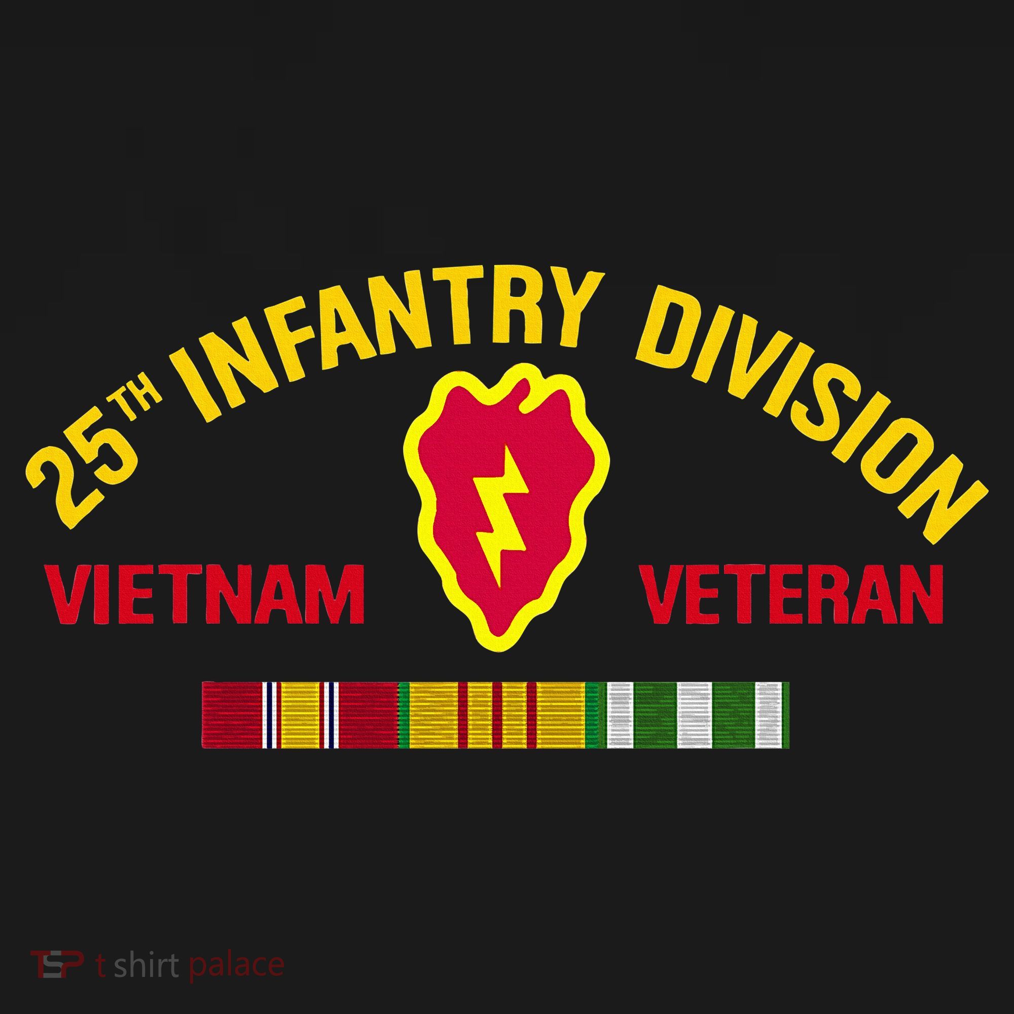 25th Infantry Division Vietnam War Veteran Kids Long Sleeve Shirt