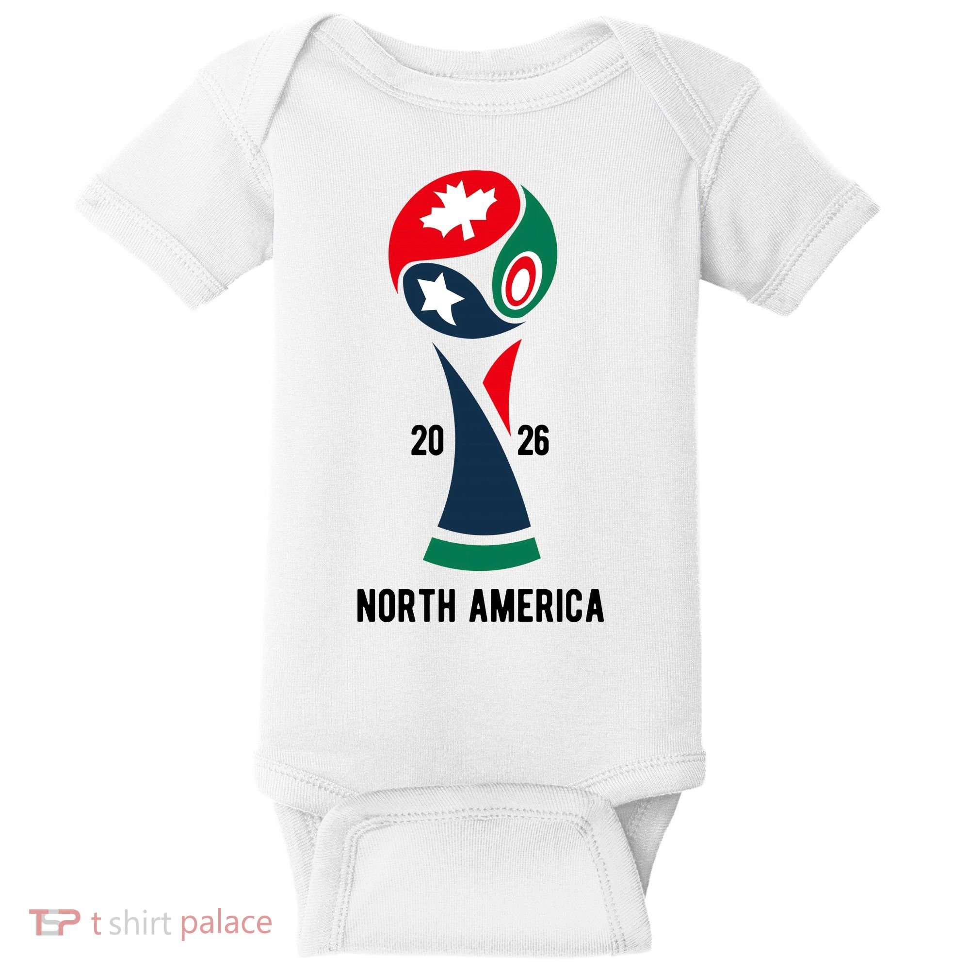 2026 International Soccer Tournament North America Baby Bodysuit