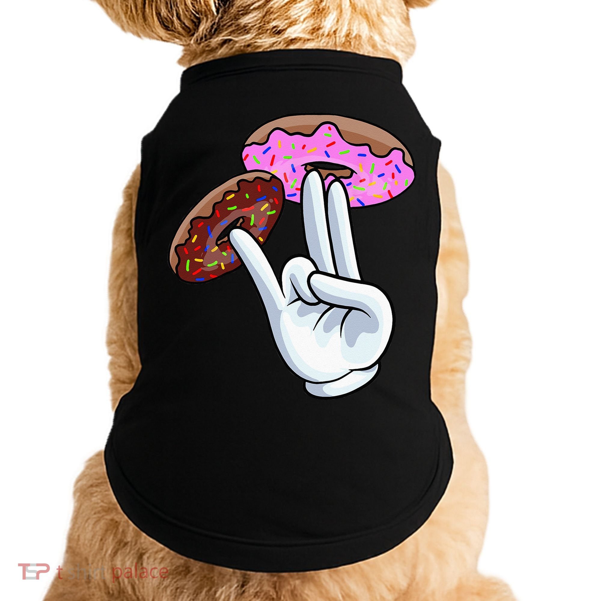 2 In The Pink 1 In The Stink I Dirty Donuts Hand Humor Doggie Tank