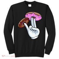 2 In The Pink 1 In The Stink I Dirty Donuts Hand Humor Sweatshirt thumb 0