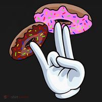 2 In The Pink 1 In The Stink I Dirty Donuts Hand Humor Sweatshirt thumb 3