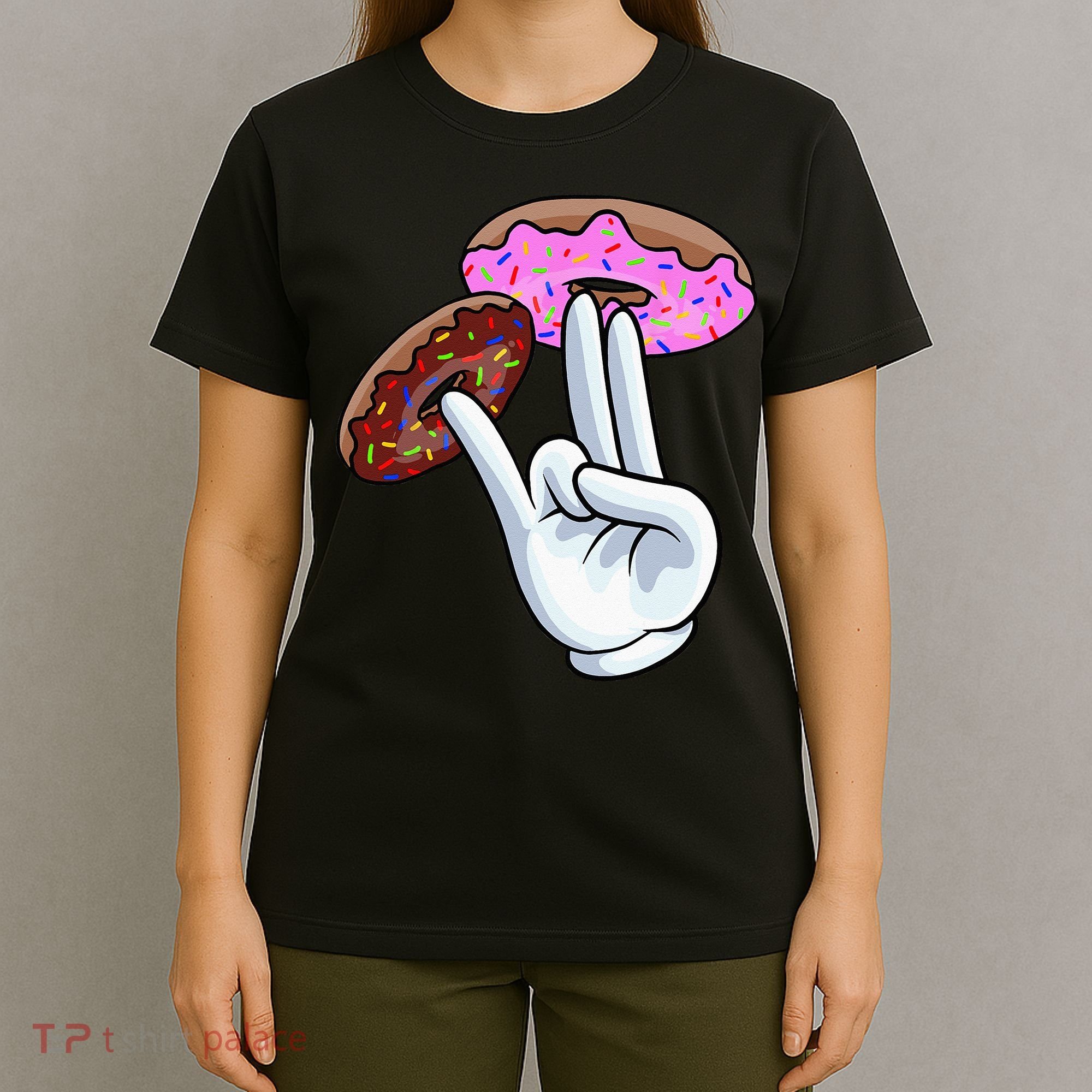 2 In The Pink 1 In The Stink I Dirty Donuts Hand Humor T-Shirt
