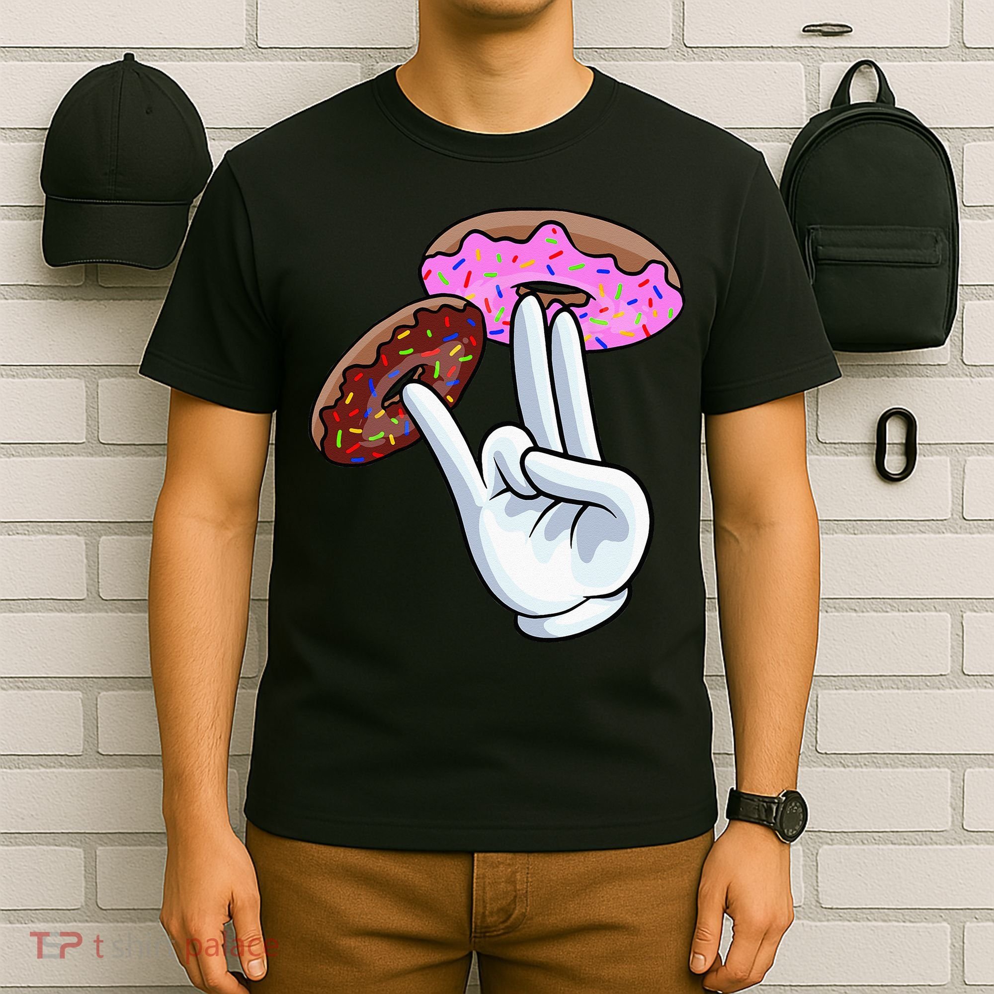 2 In The Pink 1 In The Stink I Dirty Donuts Hand Humor T-Shirt