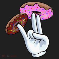 2 In The Pink 1 In The Stink I Dirty Donuts Hand Humor Beanie thumb 2