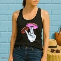 2 In The Pink 1 In The Stink I Dirty Donuts Hand Humor Women's Tank Top thumb 2