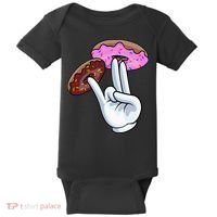 2 In The Pink 1 In The Stink I Dirty Donuts Hand Humor Baby Bodysuit thumb 0