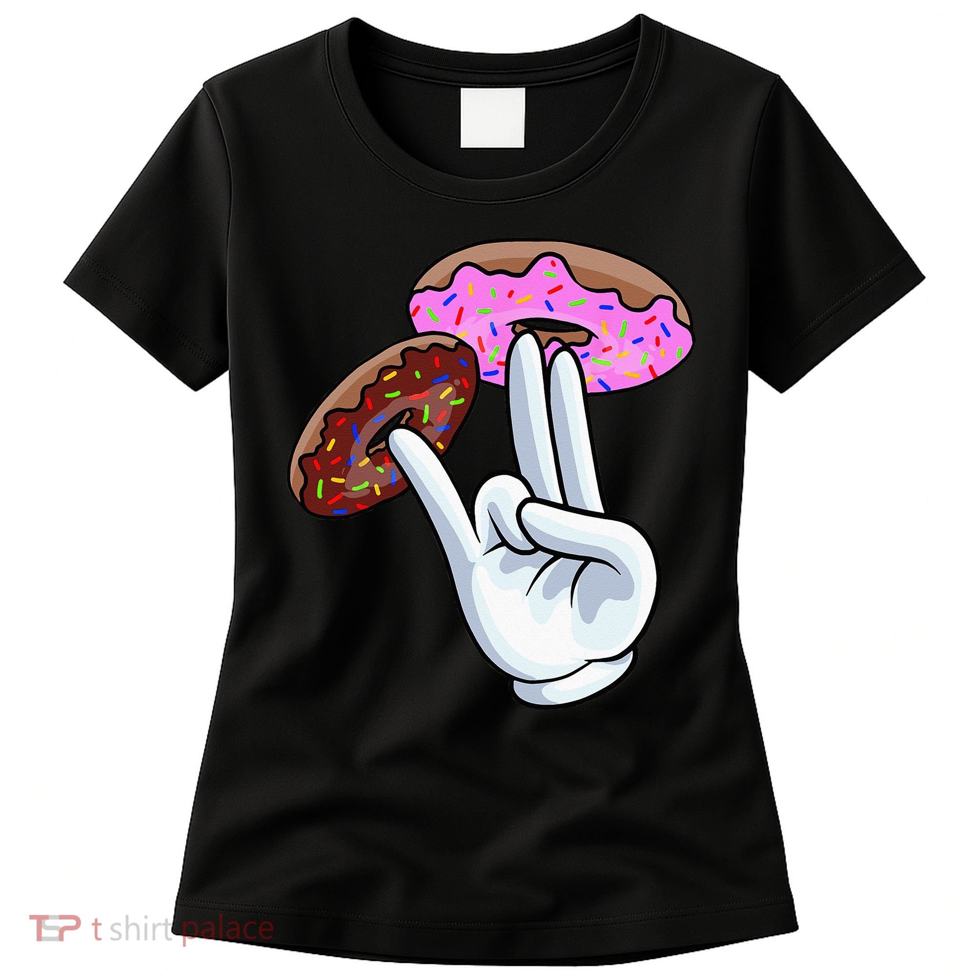 2 In The Pink 1 In The Stink I Dirty Donuts Hand Humor Women's T-Shirt