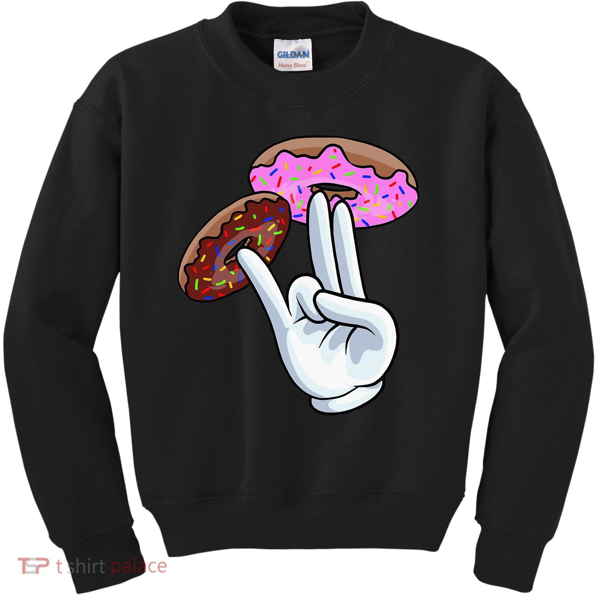 2 In The Pink 1 In The Stink I Dirty Donuts Hand Humor Kids Sweatshirt