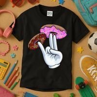 2 In The Pink 1 In The Stink I Dirty Donuts Hand Humor Kids T-Shirt thumb 3