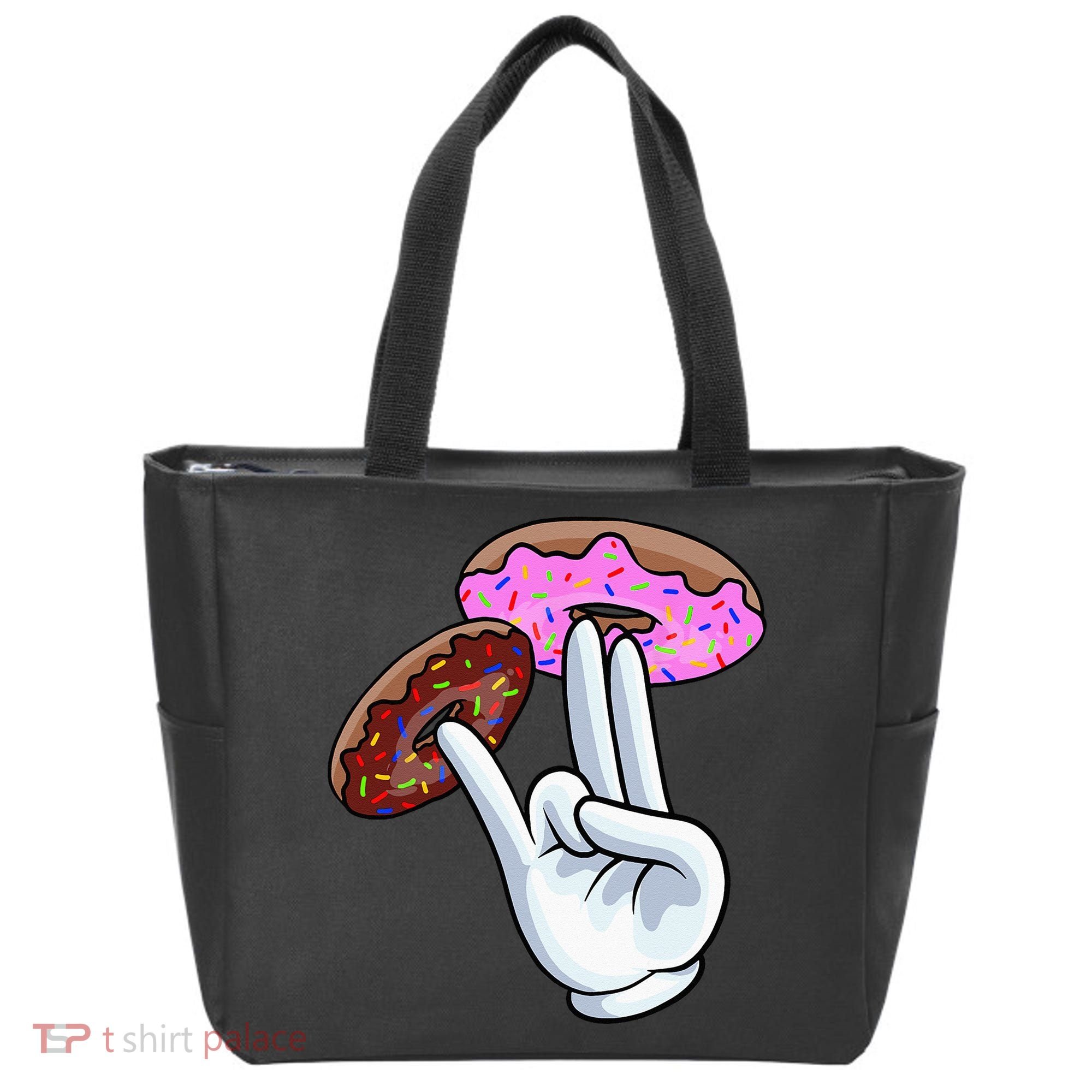 2 In The Pink 1 In The Stink I Dirty Donuts Hand Humor Tote Bag